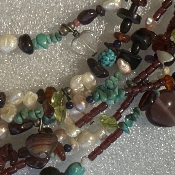 Judy Rosetta OOAK Necklace - Santa Domingo - Turquoise - Pearls - Picture 8 of 13